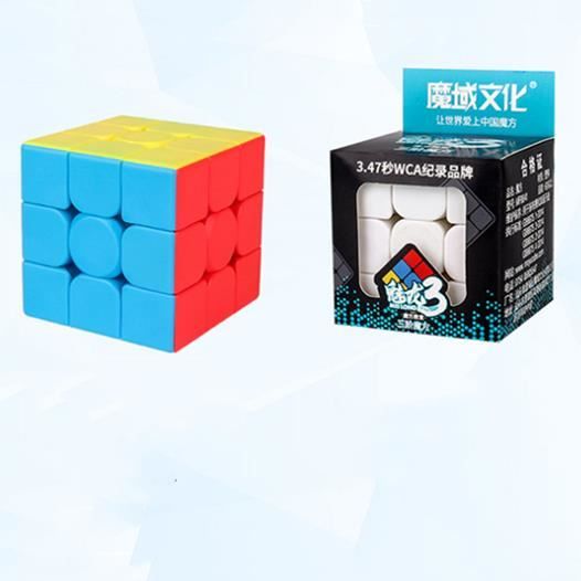 CASSE-TETE,Stickerless--Cube magique 3c 3x3x3, Puzzle professionnel ...
