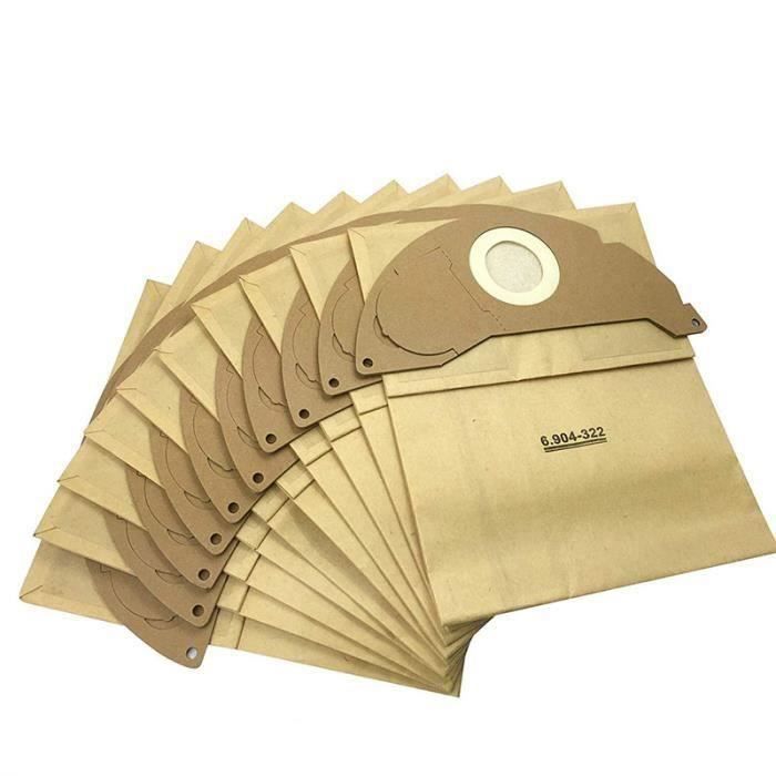 Paxanpax VB820 5 Sacchetti Carta Per Aspirapolvere Compatibili Karcher Serie A2000, WD2000 E MV2. Alta Efficienza, Confezione Da 5.