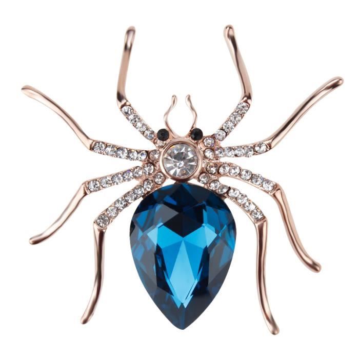 Bague araignée argentée et strass