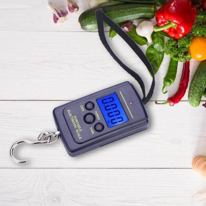 Balance Électronique Numérique 40kg LCD - Pèse Bagage Portable Avec Écran Rétroéclairé Pour Maison Et Extérieur