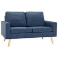 Canapé scandinave d'angle Moderne - 2 places - Confortable - Bleu-1