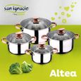 Batterie de cuisine à induction SAN IGNACIO Altea 8 pièces en acier inoxydable avec 3 batteries de cuisine en nylon-1