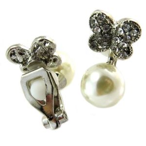 Boucles D'oreilles Clips Métal Argenté - État Quasi Neuf