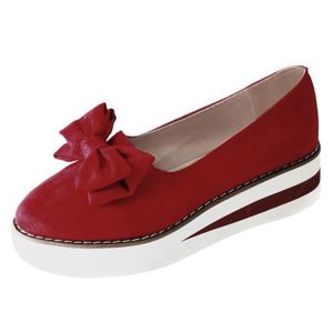 chaussures compensées rouge