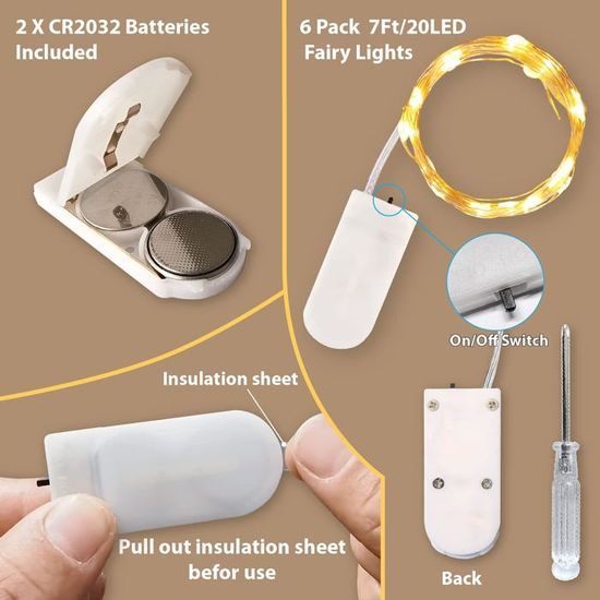 31824-2 - Micro Guirlande Lumineuse Led Avec 30 Led En Blanc Chaud, 2