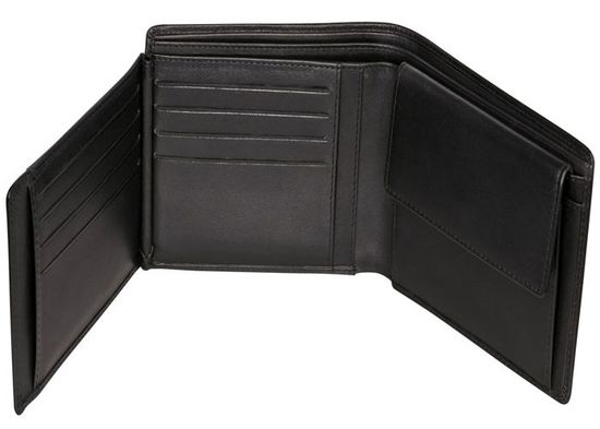Bugatti Savona - Portefeuille Homme En Cuir De Buffle Véritable RFID - Format Vertical Marron - 8 Cartes + Compartiments Billets Et Pièces