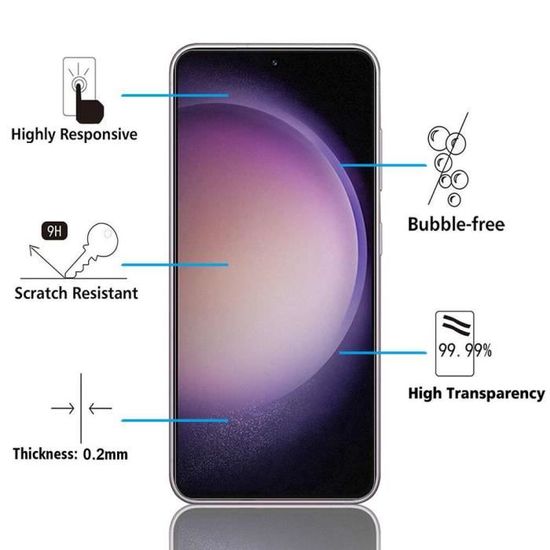 VCOMP® Pour Samsung Galaxy S23 6.1: 1 Film de protection écran Verre  Trempé - Cdiscount Téléphonie