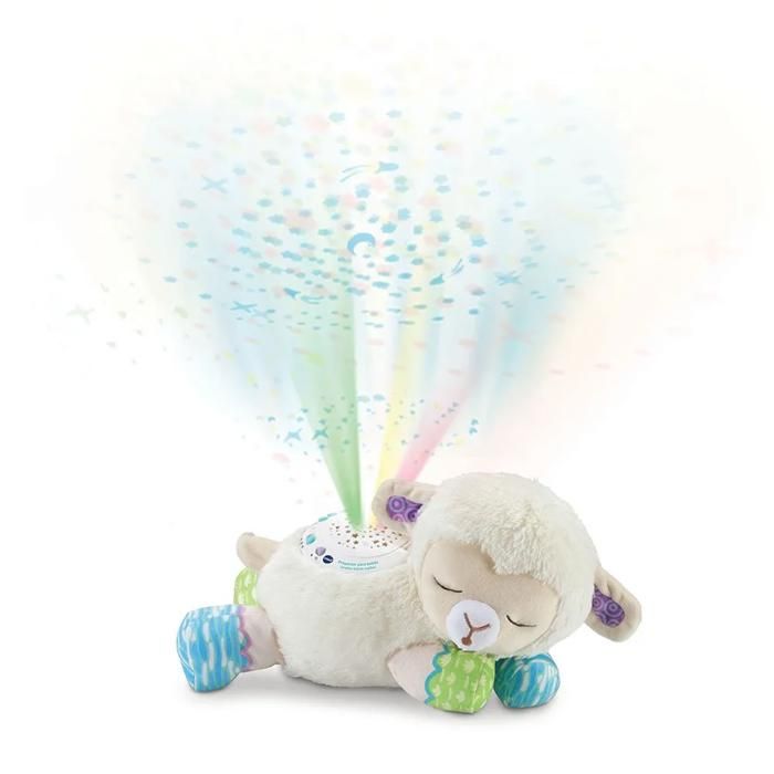 Veilleuse Musicale Lapin en Peluche Multicolore Sons Apaisants