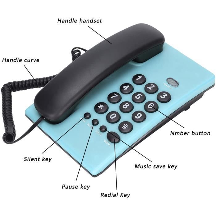 Téléphone fixe avec répondeur intégré - Téléphone filaire - Cdiscount  Téléphonie