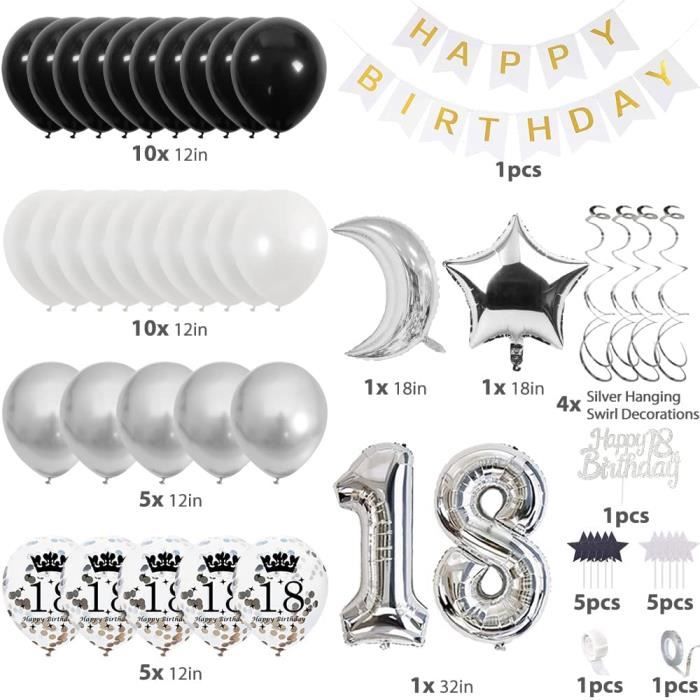 Joyeux 16ème Anniversaire ! GIF Animé avec Ballons et Guirlandes