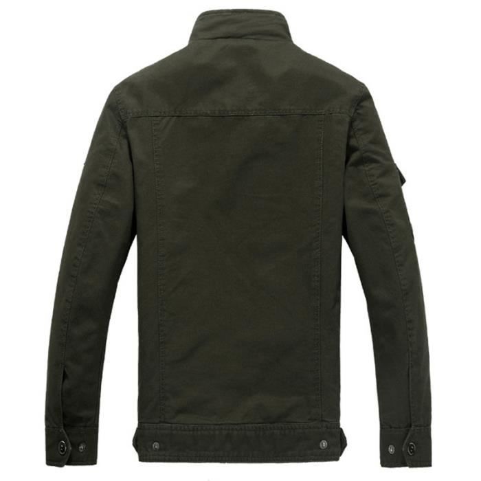 Veste Homme Aviateur Multi poche 100 Coton Blouson Casual Coupe Vent Marque Luxe Veste Hommes Kaki Kaki Cdiscount Pret a Porter