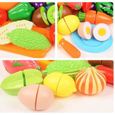 Set de 24pcs d’aliments en jouets ,jouet de cuisine pour enfants Maison Jouet Set Pizza fruit légume-2