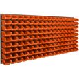 Lot de 153 boîtes S bacs a bec orange pour système de rangement 173 x 78 cm au garage-2