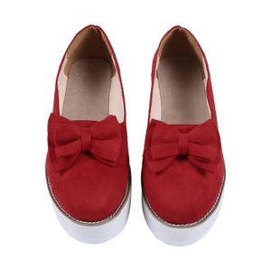 chaussures compensées rouge