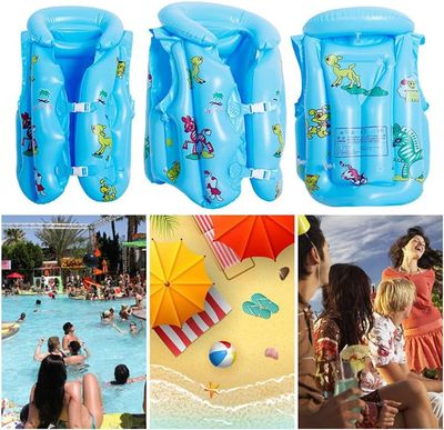 Gilet De Natation Enfant Réglable 4-12 Ans - Aide à La Flottabilité, Fermeture Éclair, Pour Piscine Et Plage