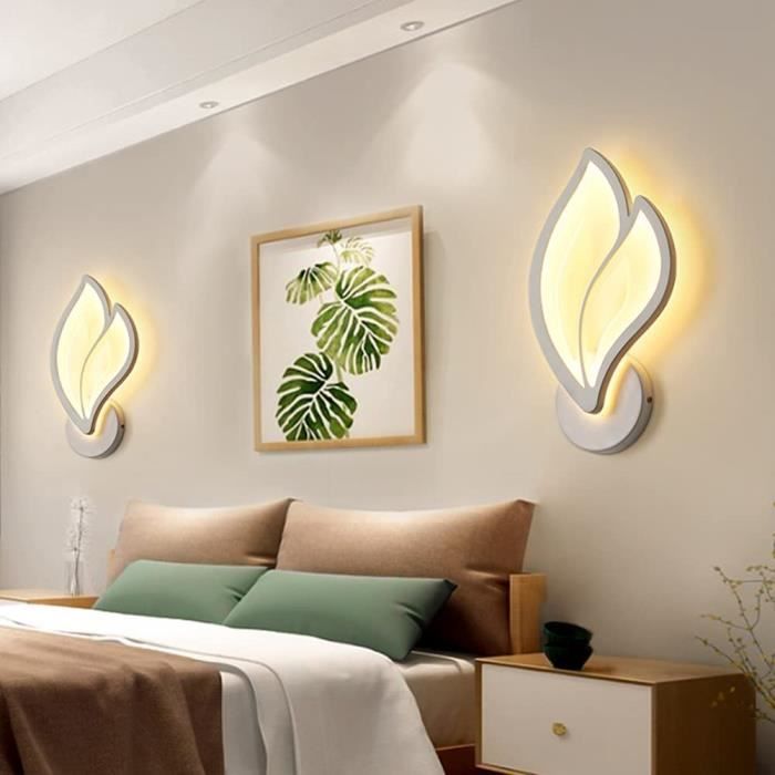 Applique Murale LED, Dimmable Lampe LED Murale Moderne, Noir Ovale 10W  Acrylique Lampe Murale Interieur pour Chambre Chevet Couloir Salon Salle,  3000