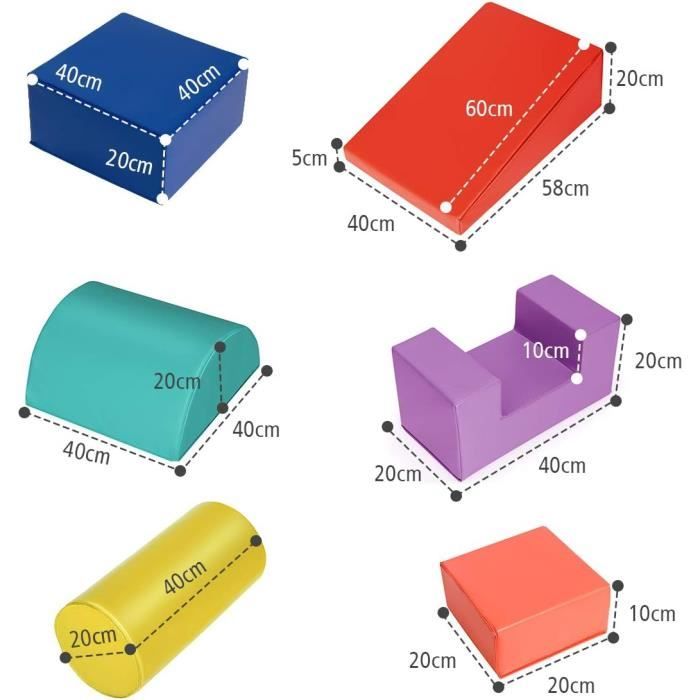 Blocs Mousse Motricité 7 Pièces 7 Blocs De Construction En Mousse Xxl Blocs Mousse Motricité 7 Pièces 7 Blocs De Construction En Mousse Xxl