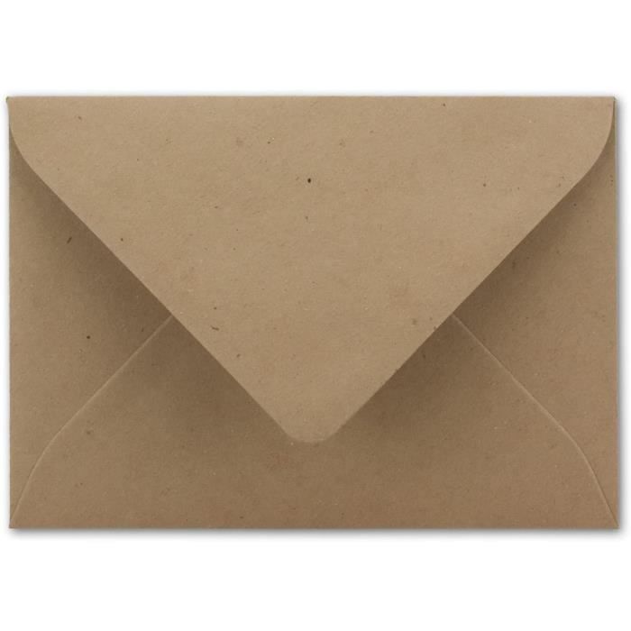 Enveloppes Marron 14.6x11.1cm (50 pièces)