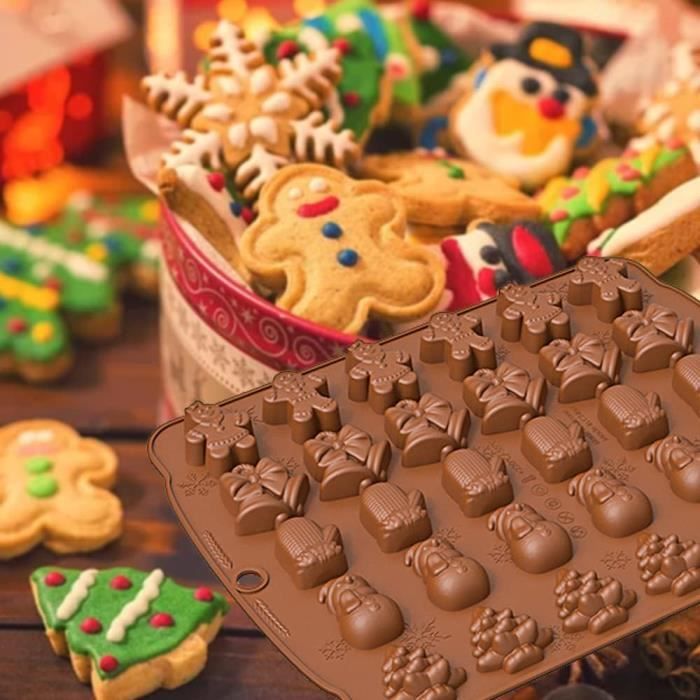 2 Pièce Moules À Chocolat De Noël En Silicone,Moule En Silicone De Noël,Moule  Gateau De Noel Pour Chocolat De Noël, Muffins, [H470] - Cdiscount Maison