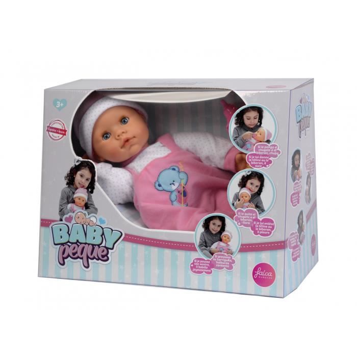 Falca poupée interactive bébé 38 cm ours rose - Cdiscount Jeux - Jouets