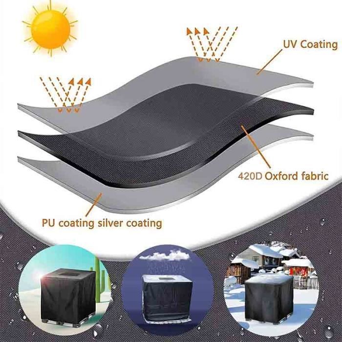 Housse Thermique IBC 1000L - Protection Gel Et UV - Tissu Oxford Isolant - Pour Cuve Eau 120x100x116cm