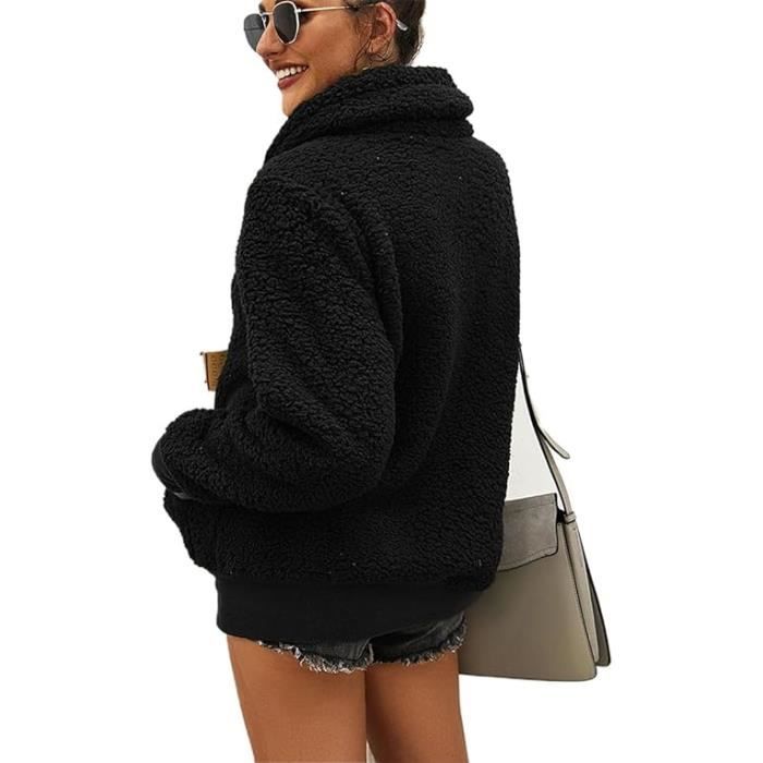 Sweat noir femme sans capuche 2025