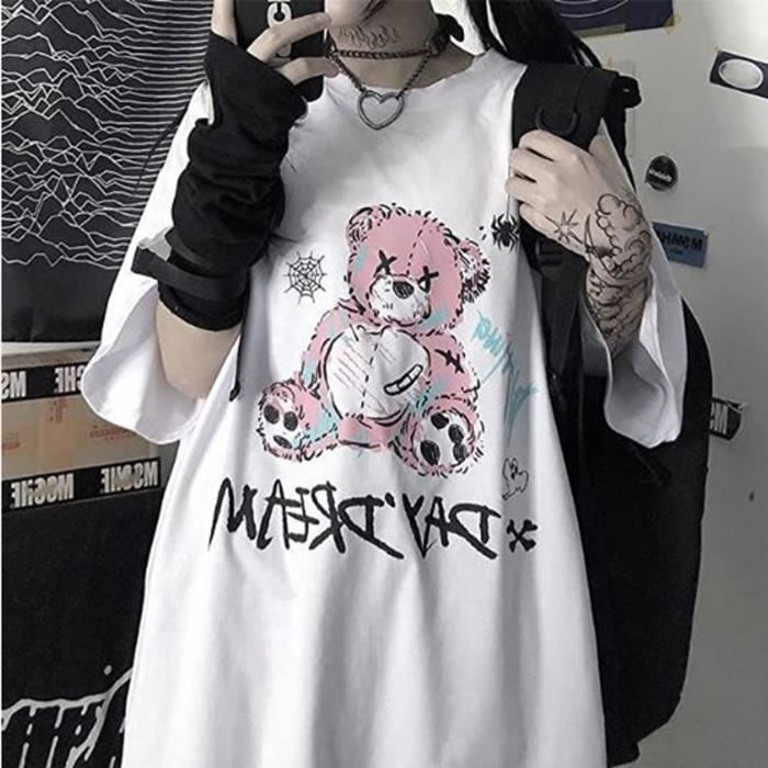 Y2k Aesthetic T Shirt Anime Manga Gothic Vintage Punk Clothing