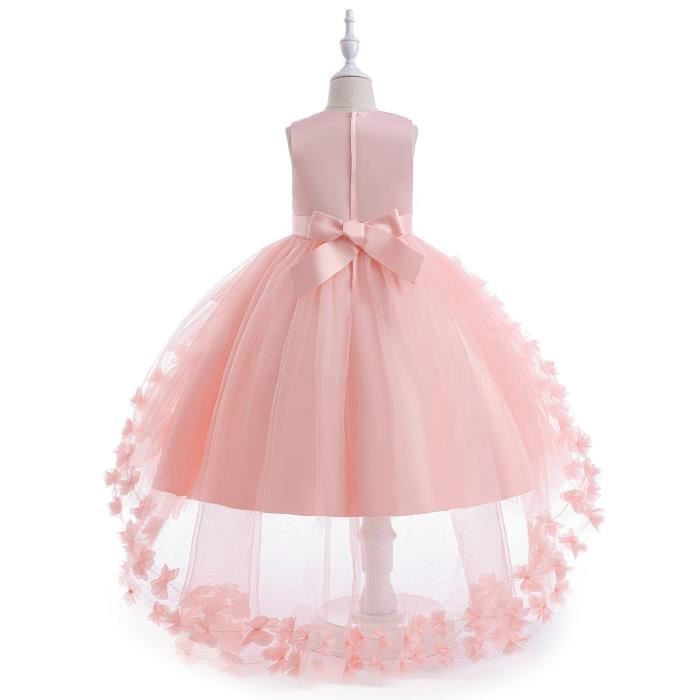 Robes de demoiselle d'honneur robe de luxe bouffante pour enfants nœud  robe de bal de princesse
