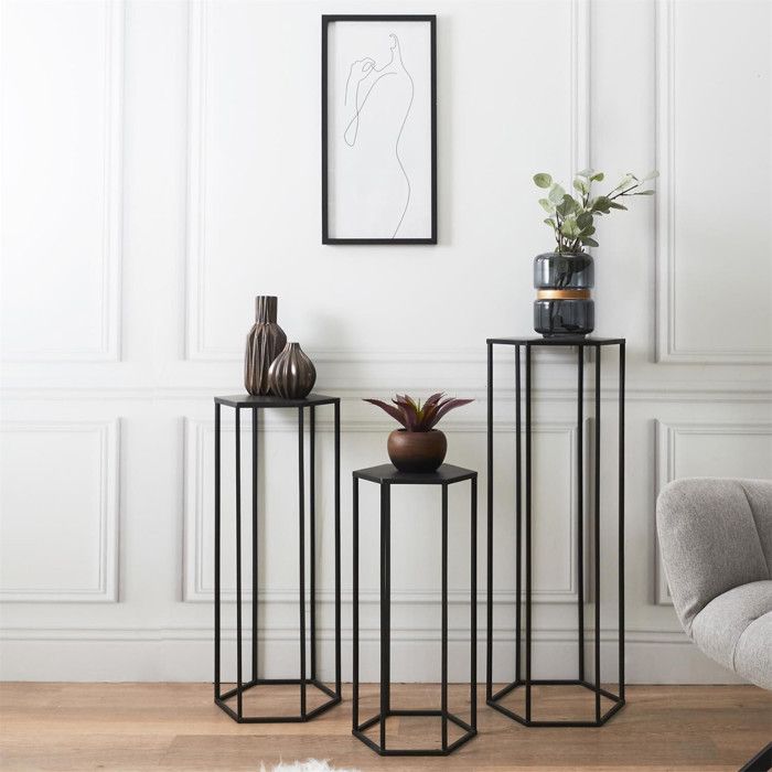 Table d'appoint The Home Deco Factory - Set de 2 sellettes gigognes