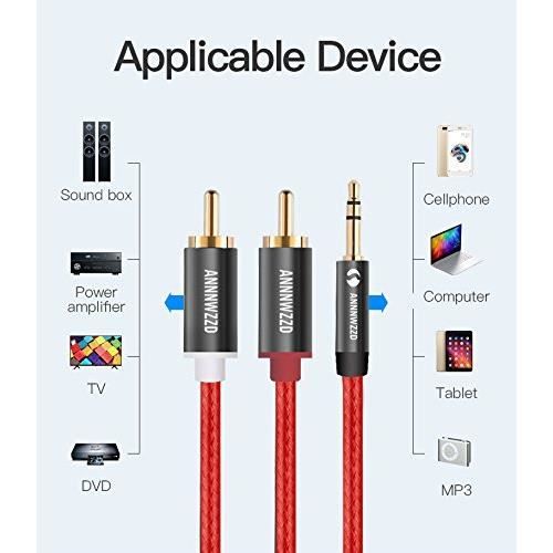 Rca Jack,3,5 Mm Cable Rca Jack,Audio Câble Rca Pour Casque Smartphone,Platine Vinyle,Haut