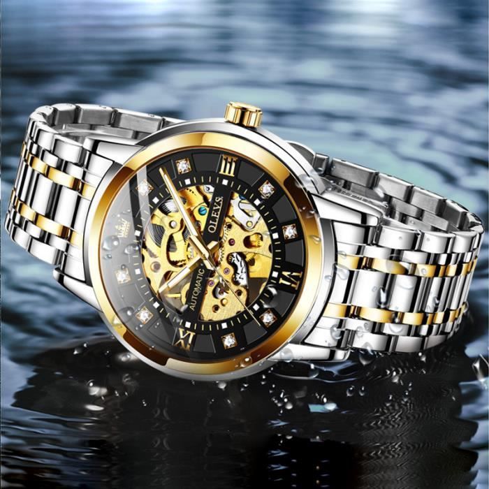 Montre homme discount squelette automatique