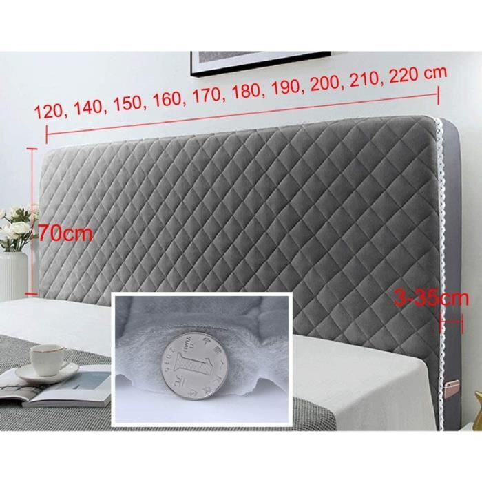 Housse De Tête De Lit - En Polyester élastique, Plusieurs Motifs, Tailles 120 à 200 Cm, Lavable