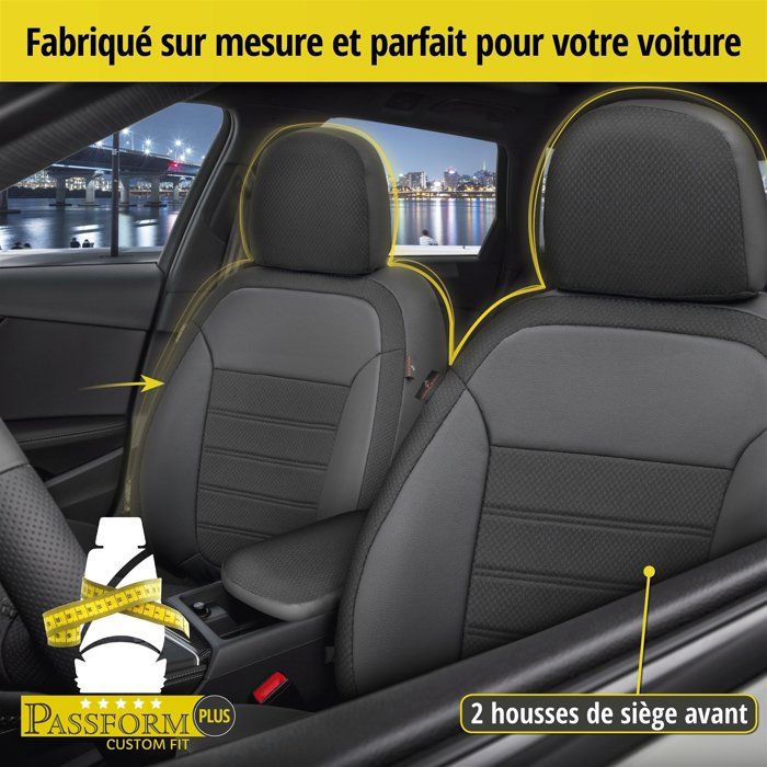 Housse de siège Aversa pour Renault Kadjar (HA, HL) 06/2015-auj., 2 housses  de siège pour les sièges normaux, Housses de siège pour Renault Kadjar, Housses de siège pour Renault