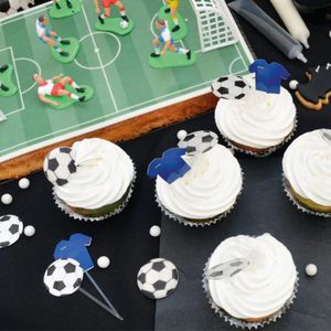 Décorations Cupcake Football Décorations Cupcakes Football - 48 Pièces - Carton Qualité Alimentaire - Fête Thème Sport Topper Football Anniversaire