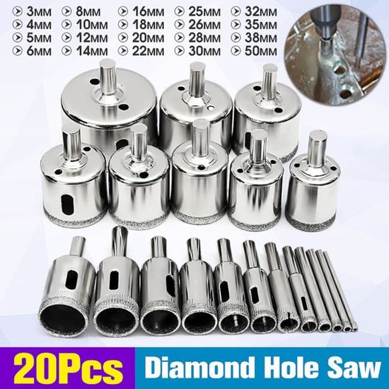 16 Mm Diamant Trou Scie Perceuse Carottier Cutter Outil pour marbre Outil Rotatif