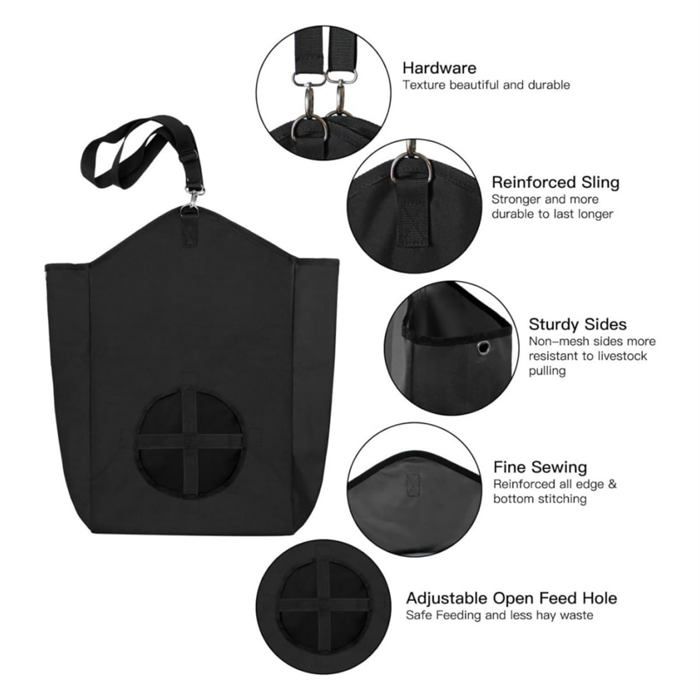 Sac à Foin Extra-large Pour Chevaux – Imperméable, Rangement, Camping, Mangeoire