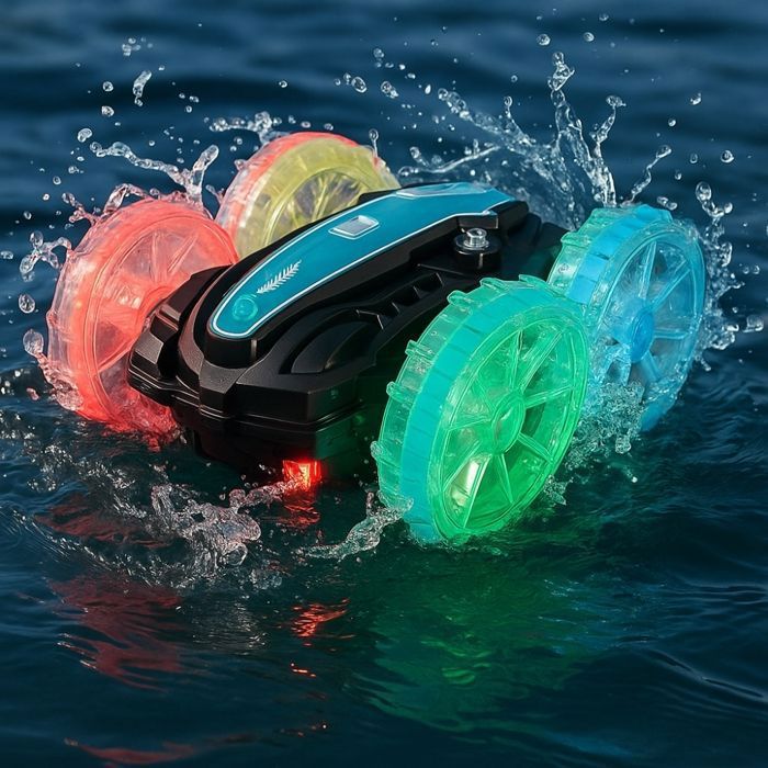 Voiture télécommandée amphibie 1:14 avec 2 batteries rechargeables, véhicule électrique 4 roues motrices pour garçons de 8 à 12 ans, camion RC tout- terrain étanche pour tout le terrain, voitures de Voiture télécommandée amphibie 1:14 avec 2 batteries rechargeables, véhicule électrique 4 roues motrices pour garçons de 8 à 12 ans, camion RC tout- terrain étanche pour tout le terrain, voitures de