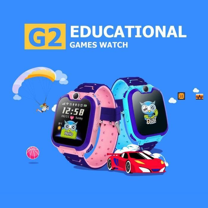 Montre Connectée Enfant Fille Garçon Intelligente Avec Jeux Musique Rose Aq1042 Vendos85