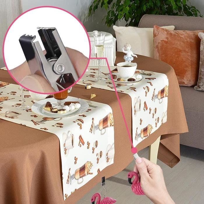 Lot De 24 Pinces à Nappe Transparentes MAEXUS - Pour Jardin, Pique-nique, Mariage, Camping, Fixation Anti-vent