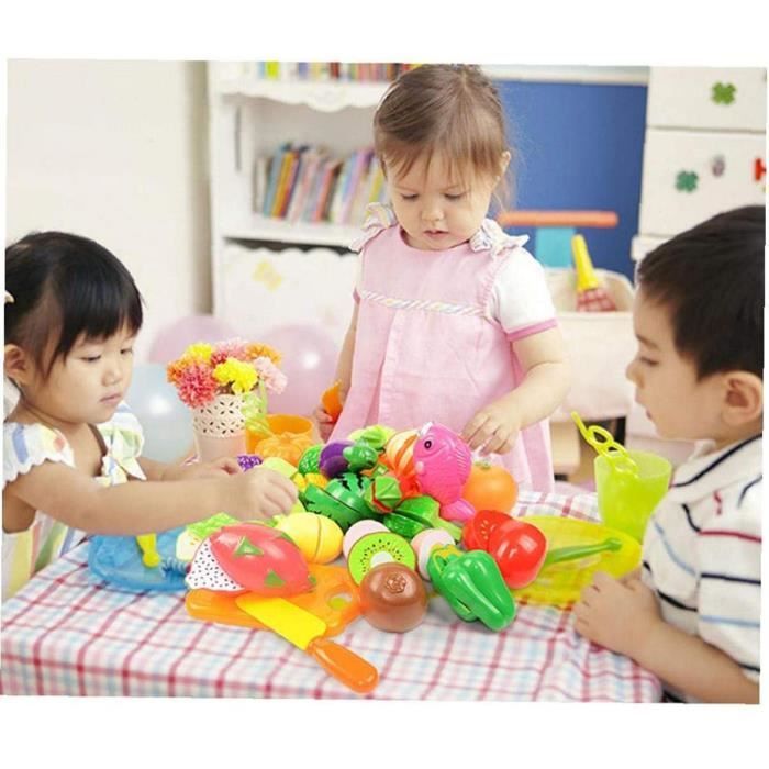 Kit 21 Pièces Fruits Et Légumes à Découper - Jeu De Cuisine Montessori 2-7 Ans - Cadeau Éducatif Chef