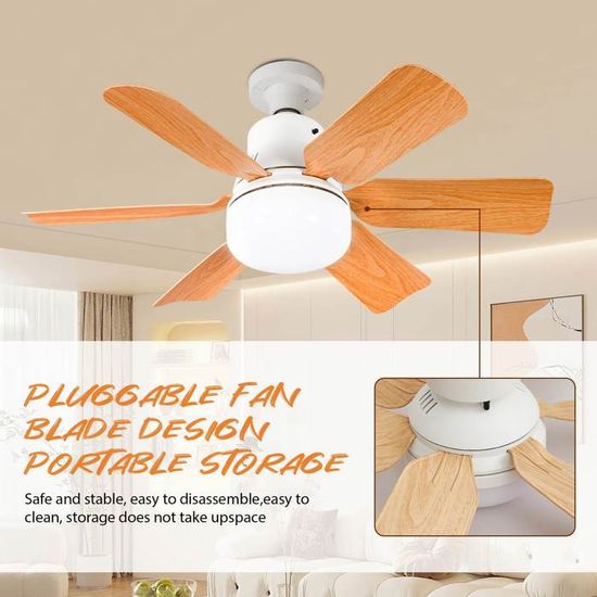 Ventilateur De Plafond Martec Primo 122 Cm Blanc – Télécommande, Lumière E27, Débit 120 M³/min