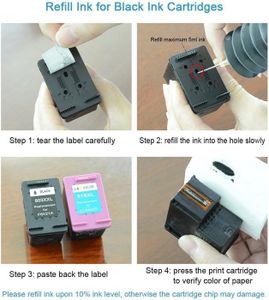Kit De Recharge Encre Pour Imprimantes Canon Pixma - 4 Flacons 100ml (Noir Cyan Magenta Jaune) + Seringues