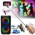 Enceinte enfant USB Blueooth Portable Karaoke PARTY LEO-250 sur Batterie - Micro - Enceinte Perche Selfie Cadeau - Boum Fête-0