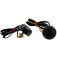 2x LED Micro Mini Clignotant rund schwarz teinté Custom universal Tuning ATV-0
