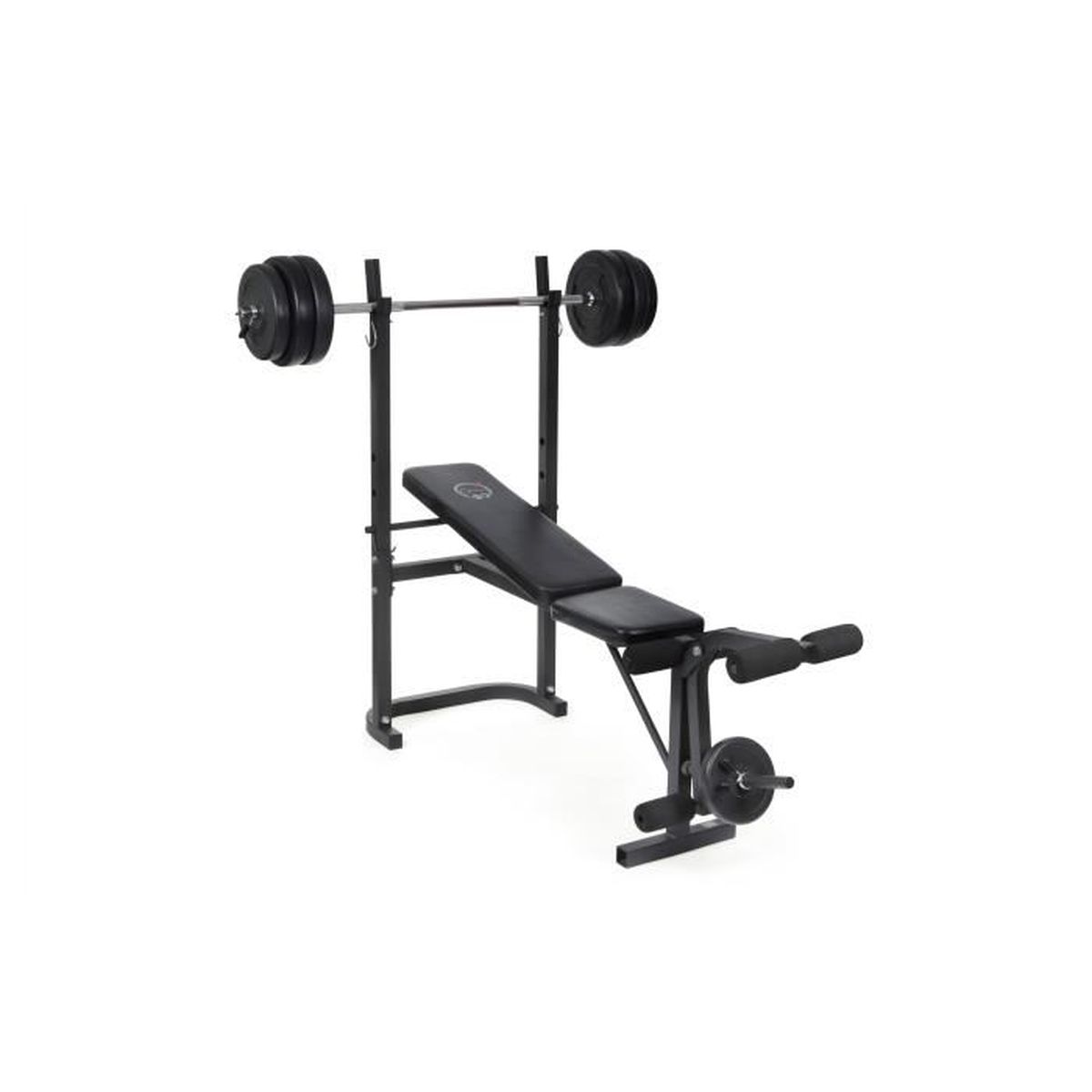 O Fitness Banc De Musculation Avec Barre Poids 20kg Inclus Permet De Travailler Toutes Les Parties Du Corps Prix Pas Cher Cdiscount