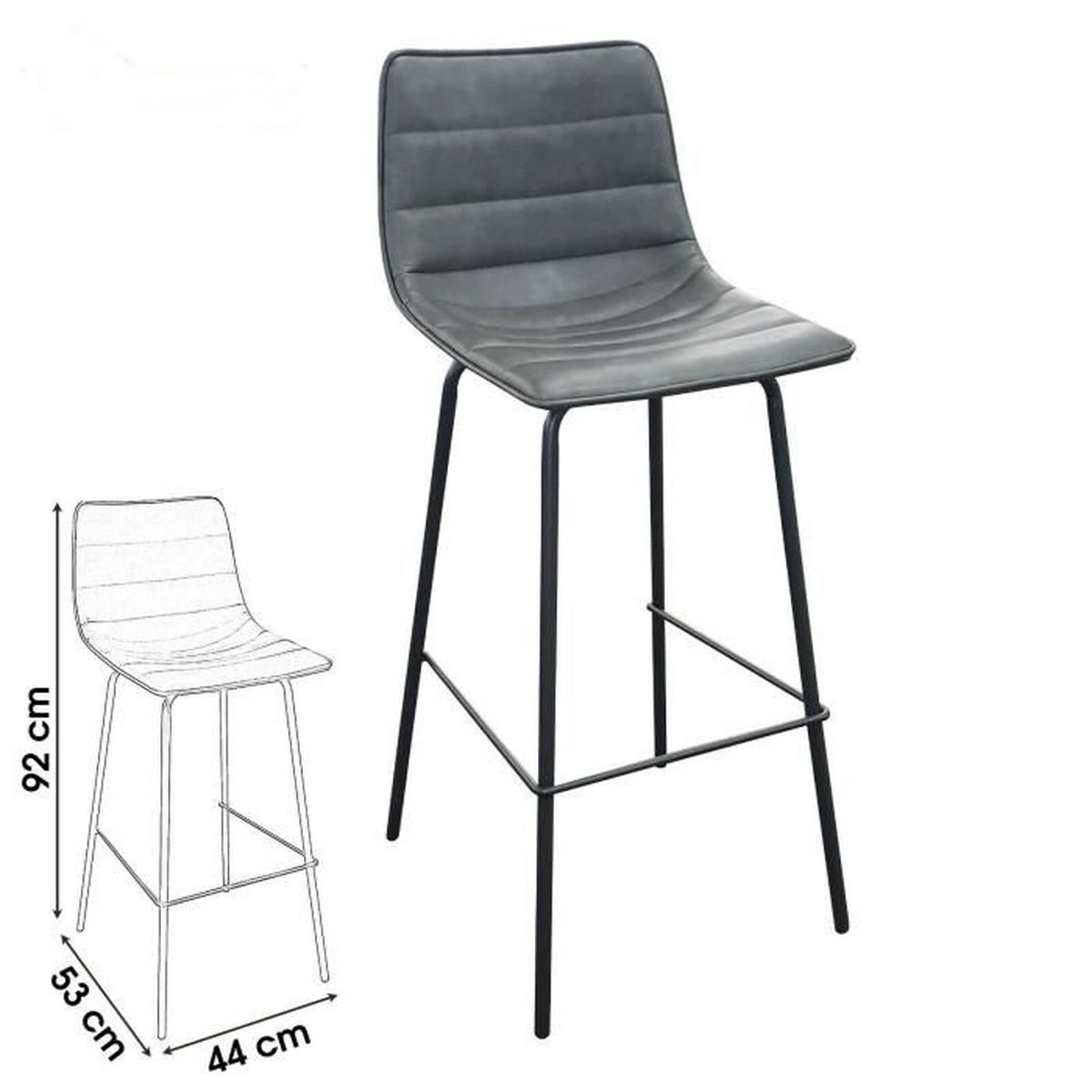 CHAISE HAUTE TABOURET DOSSIER SKAI IMITATION CUIR INDUSTRIEL BAR AMERICAIN METAL RETRO CHAISE HAUTE TABOURET DOSSIER SKAI IMITATION CUIR INDUSTRIEL BAR AMERICAIN METAL RETRO