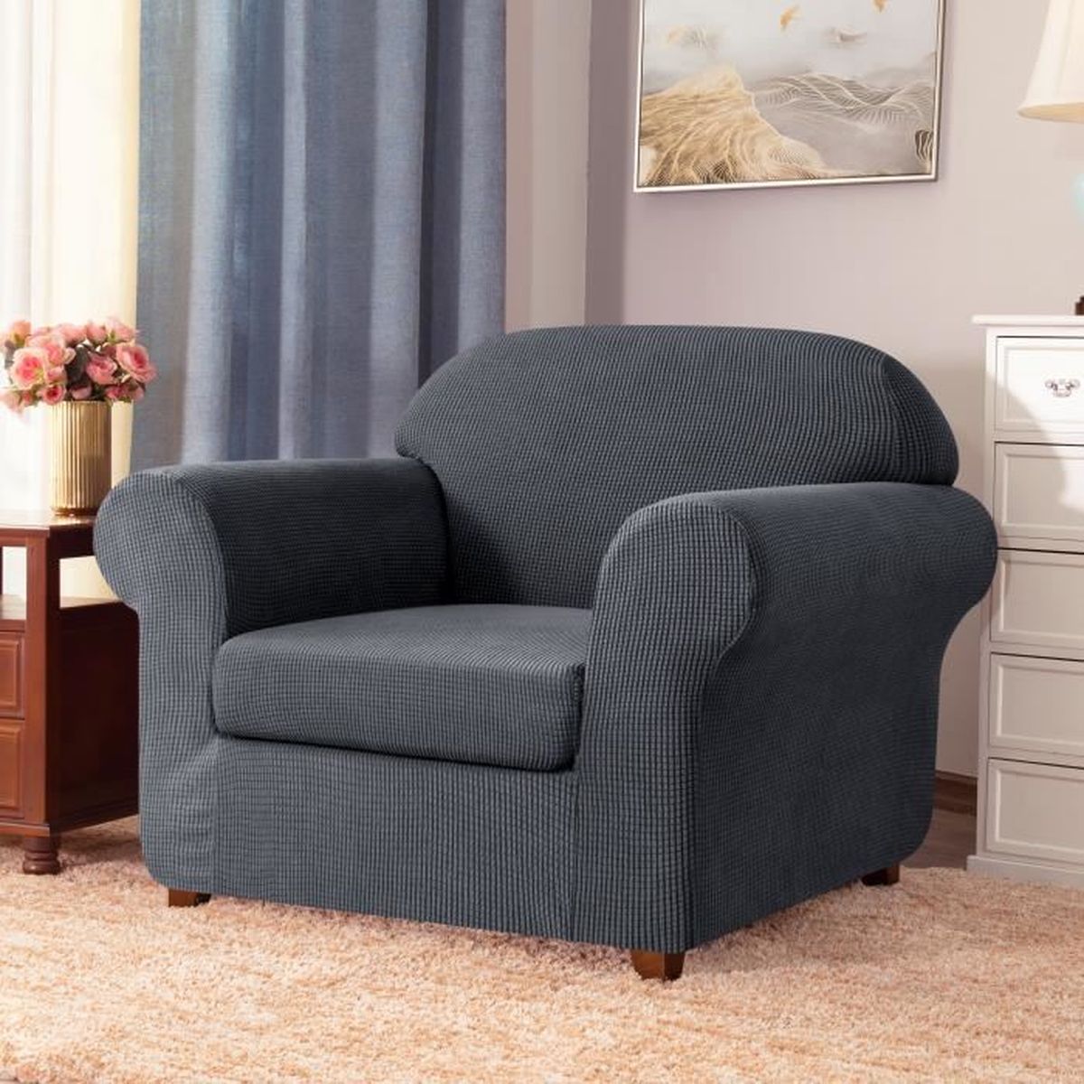 subrtex 1-Pièce Housse de Canapé Extensible Housse de Fauteuil avec Accoudoirs Élastique Canapé Protection 1 Place, Kaki subrtex 1-Pièce Housse de Canapé Extensible Housse de Fauteuil avec Accoudoirs Élastique Canapé Protection 1 Place, Kaki