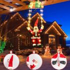 TANBABY Guirlande Lumineuse de Noël Parachute Père Noël 8 Modes avec Minuterie Decoration de Noël pour Exterieur Intérieur Fenêtre