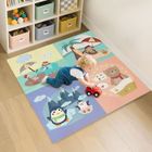 KITYTETY Tapis de Sol En Mousse 60x60x1,2cm - 4 Dalles Tapis d'Eveil Bébé enfants, Eva épaissie Tapis de jeu rampant chambre - Impermeable