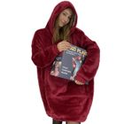 KNEIPP Sweat Plaid Rouge Bordeaux Pull Plaid Polaire Capuche Couverture Taille unique homme femme enfant